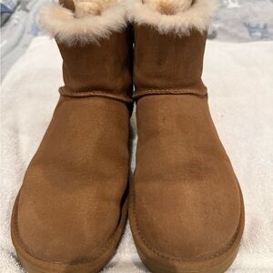 UGG Tan Shearling-Lined Winter Boots